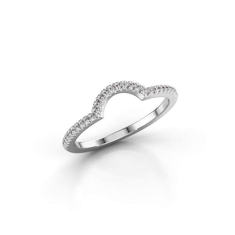 Afbeelding van Aanschuifring SRH0570C10H2<br/>585 witgoud<br/>Lab-grown diamant 0.145 crt