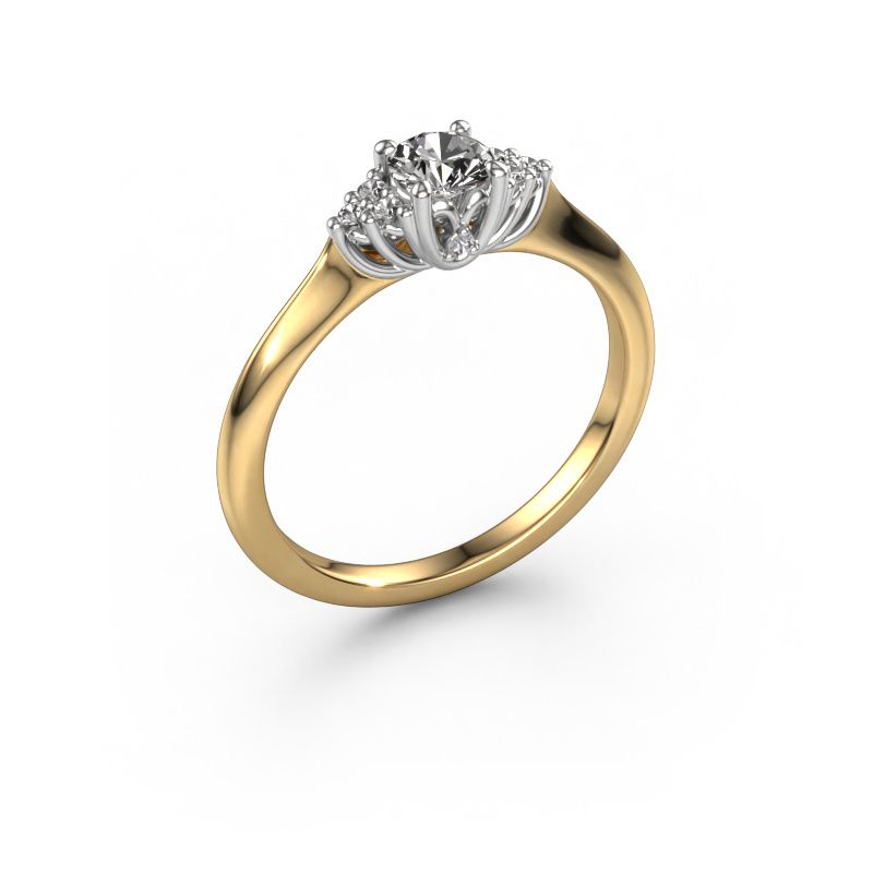 Verlovingsring Felipa RND 585 goud diamant 0.323 crt