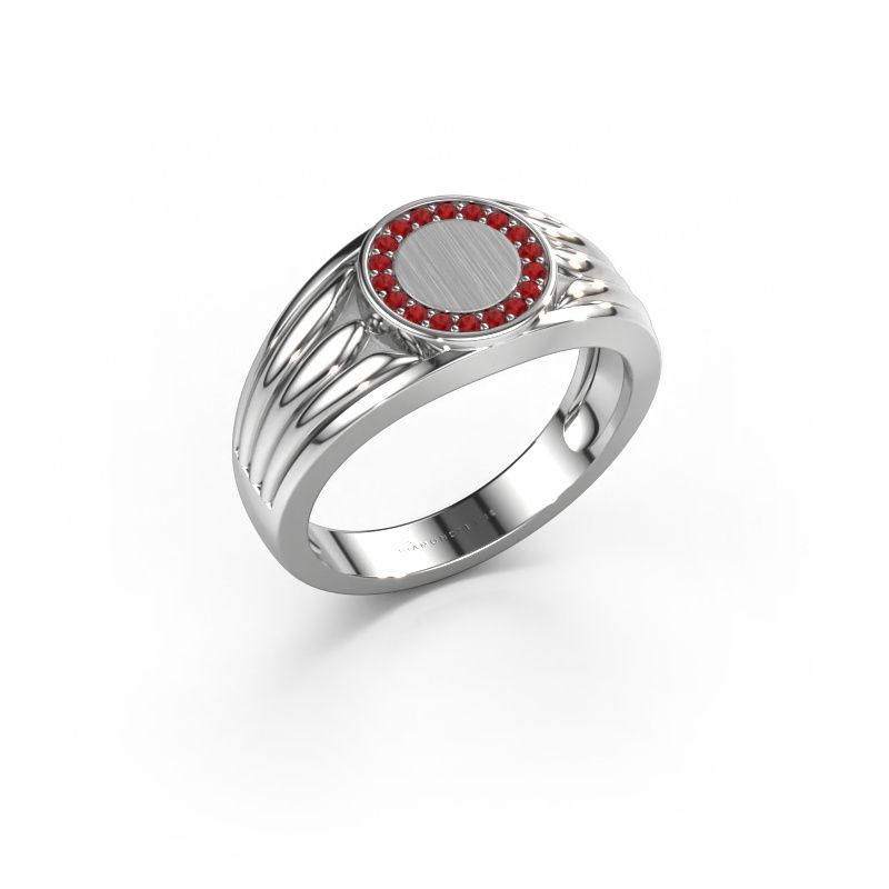 Pinky Ring Jacobus 950 Platin Rubin 1.2 mm