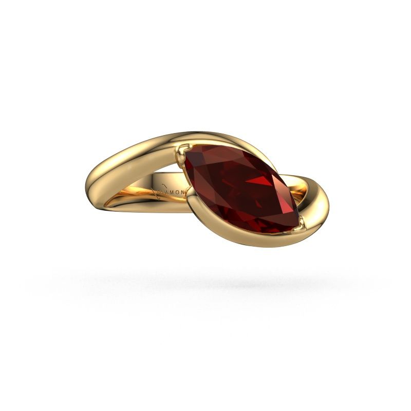Verlovingsring Aida MRQ 585 goud granaat 11x5.5 mm