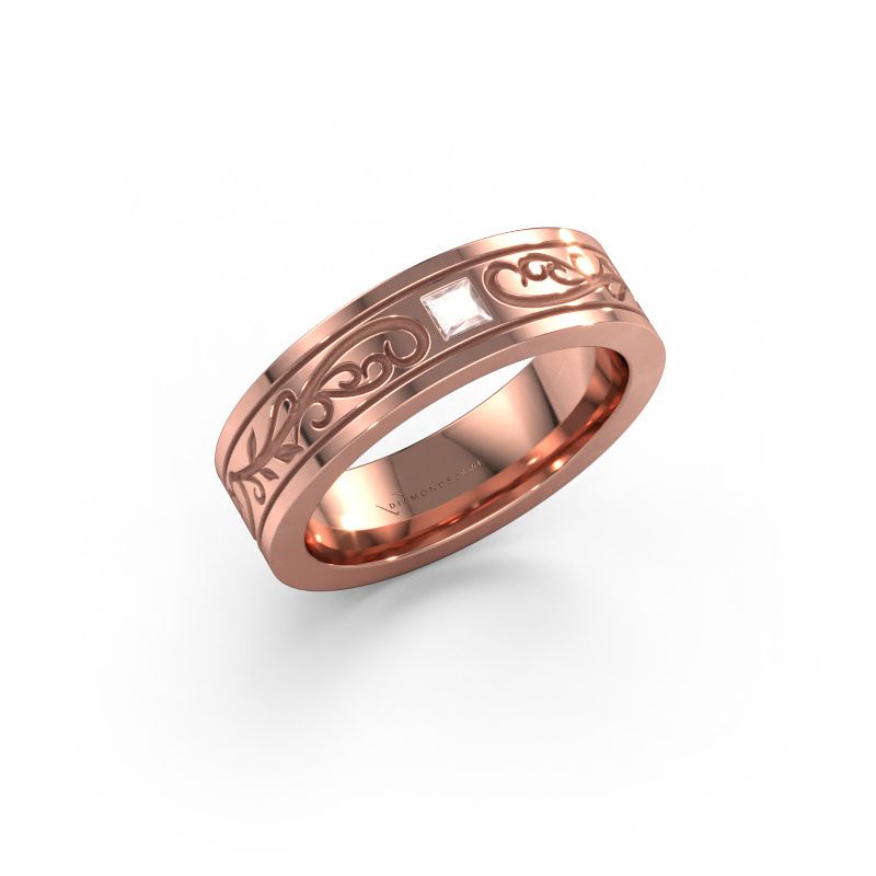 Men's ring Matijs 585 rose gold morganite champagne 3 mm