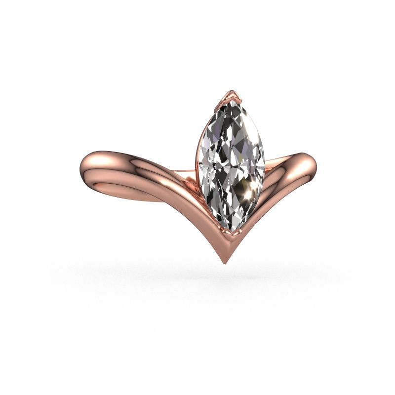 Engagement ring Maddy MRQ 585 rose gold lab grown diamond 1.25 crt