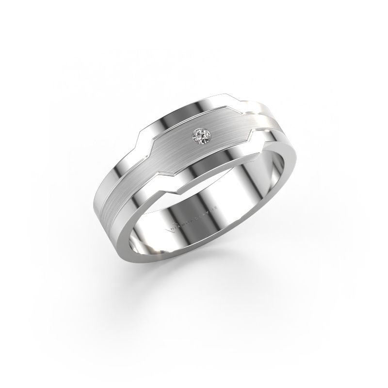 Herrring Guido 950 platina diamant 0.03 crt