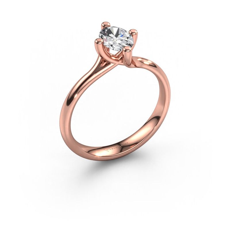 Engagement ring Dewi Oval 585 rose gold lab grown diamond 0.70 crt