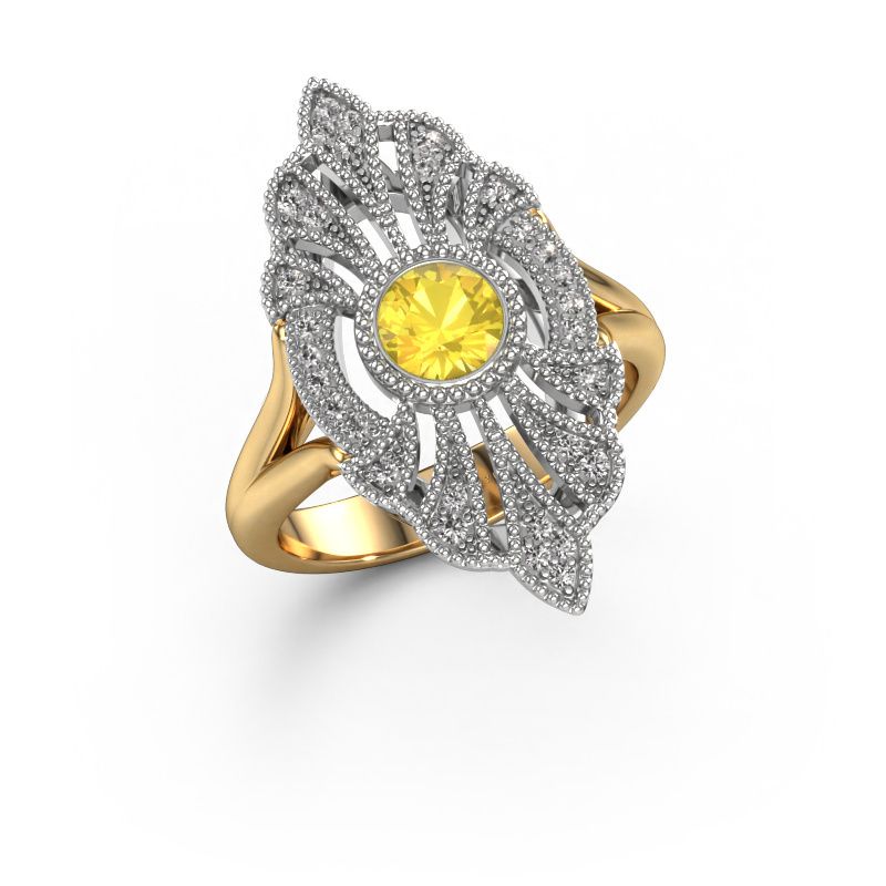 Engagement ring Hanna 585 gold yellow sapphire 5 mm