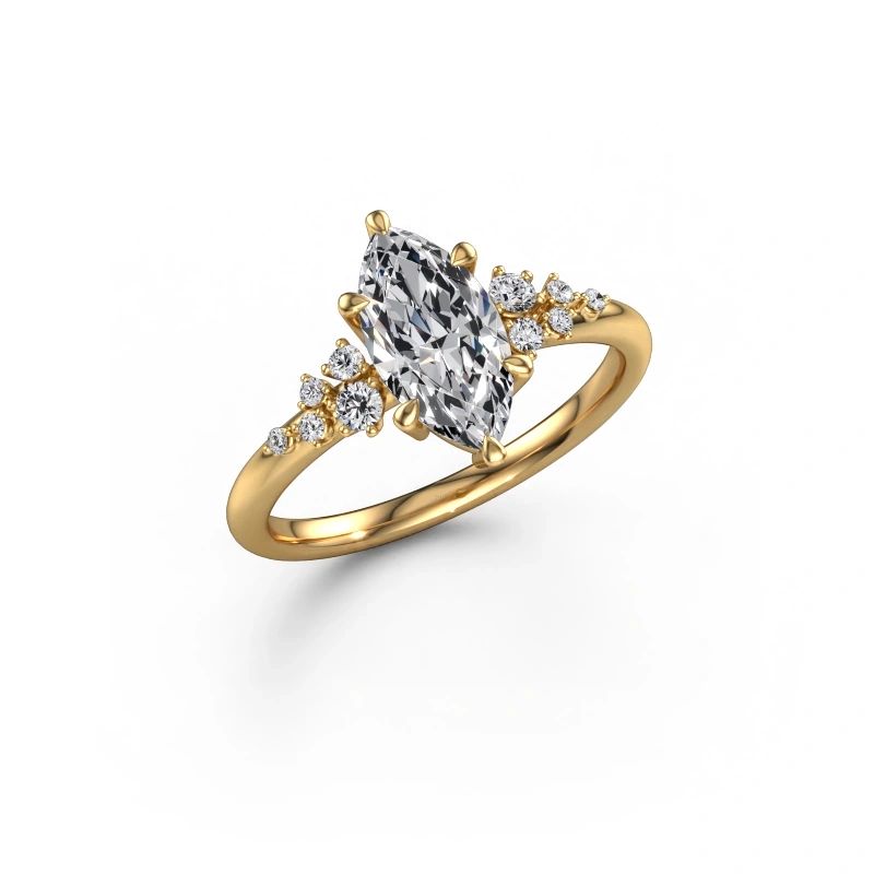 Ring Royce MRQ 585 gold lab grown diamond 1.383 crt