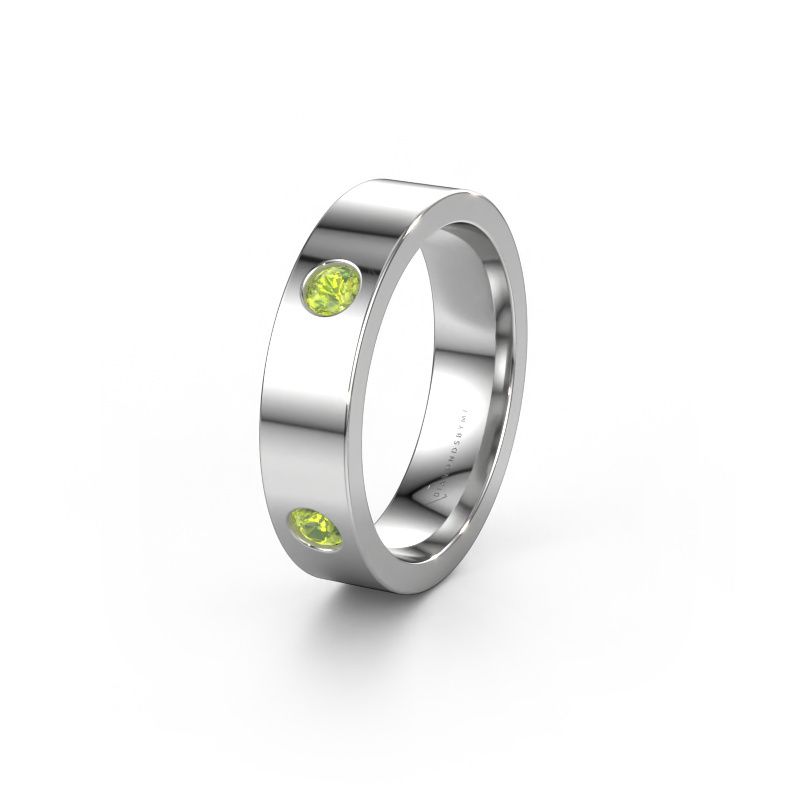 Ehering WH0104L15BP 585 Weißgold Peridot 3 mm ±4x2 mm