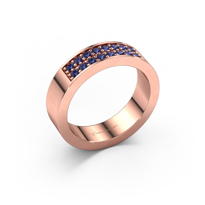 Bague superposable Catharina 5 585 or rose saphir 1.7 mm