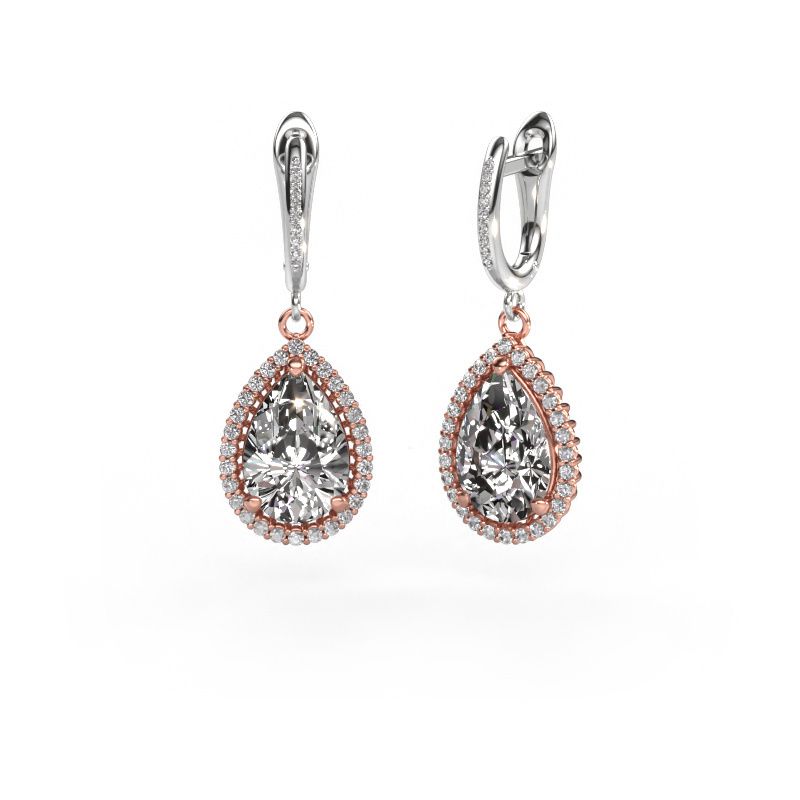 Pendants d'oreilles Tilly per 4 585 or rose diamant 3.00 crt