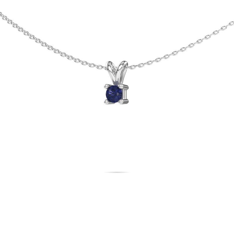 Ketting Eline 950 platina saffier 5 mm
