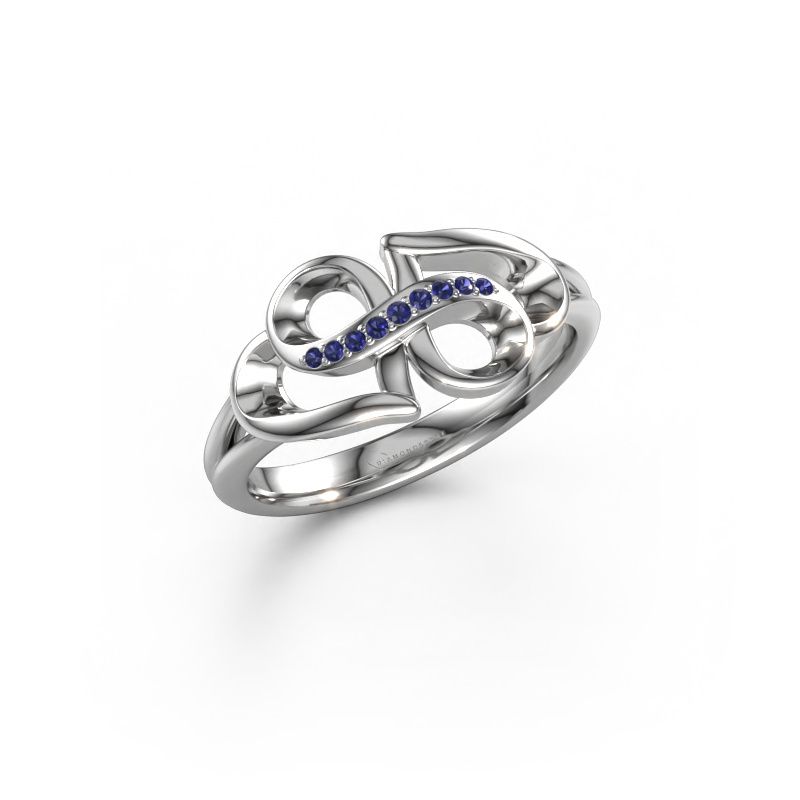 Ring Rowie 950 platinum sapphire 0.9 mm