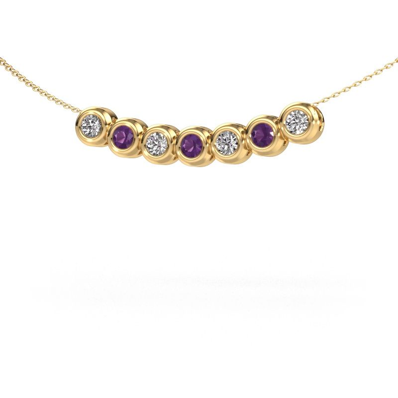 Necklace Kim 7 585 gold amethyst 3.4 mm