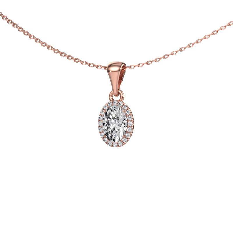 Anhänger Seline ovl 585 Roségold Lab-grown Diamant 0.800 crt