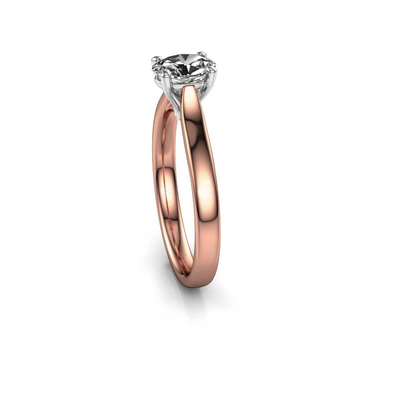 Afbeelding van Verlovingsring Mignon ovl 1 585 rosé goud diamant 0.65 crt