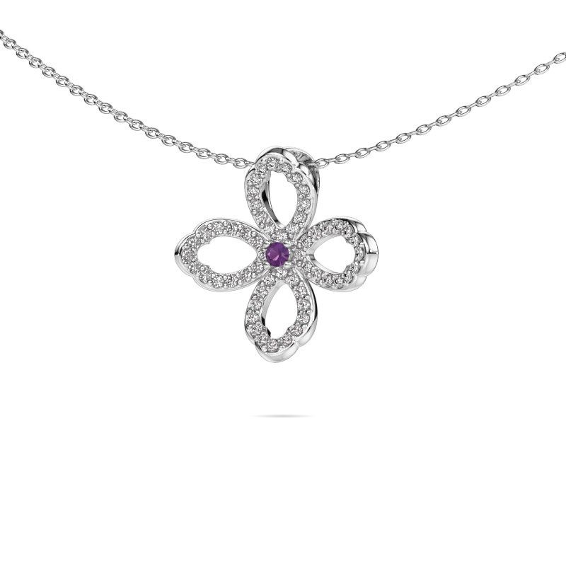 Kette Chelsea 585 Weißgold Amethyst 2 mm