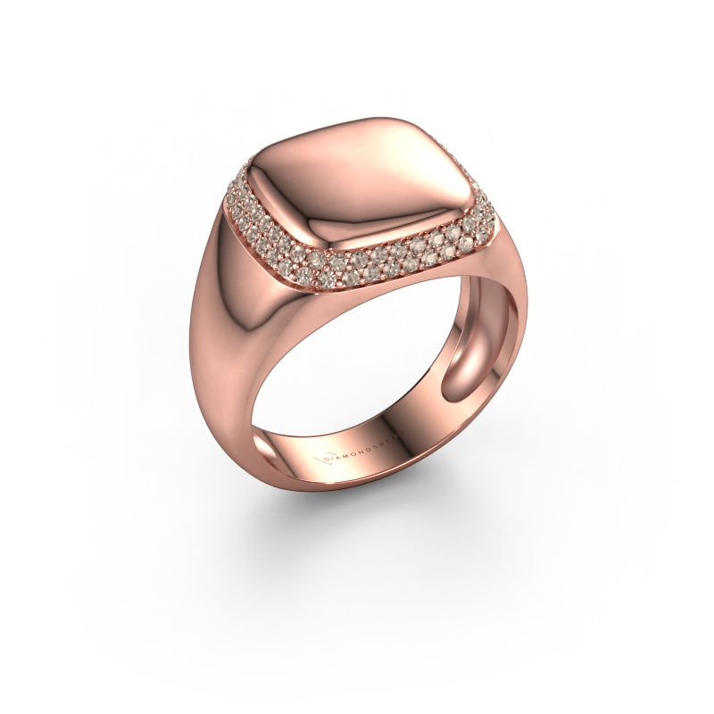 Men's ring Pascal 585 rose gold brown diamond 0.482 crt