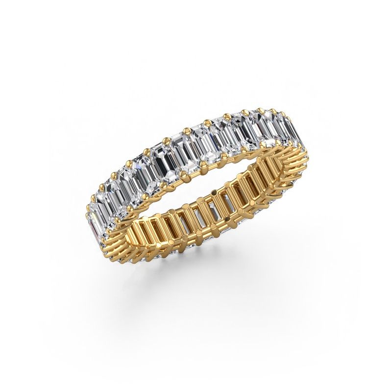 Stackable ring Heddy EME 4x2 585 gold lab grown diamond 4.95 crt