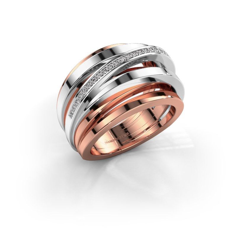 Image de Bague Swinda<br/>585 or rose<br/>Diamant 0.125 crt