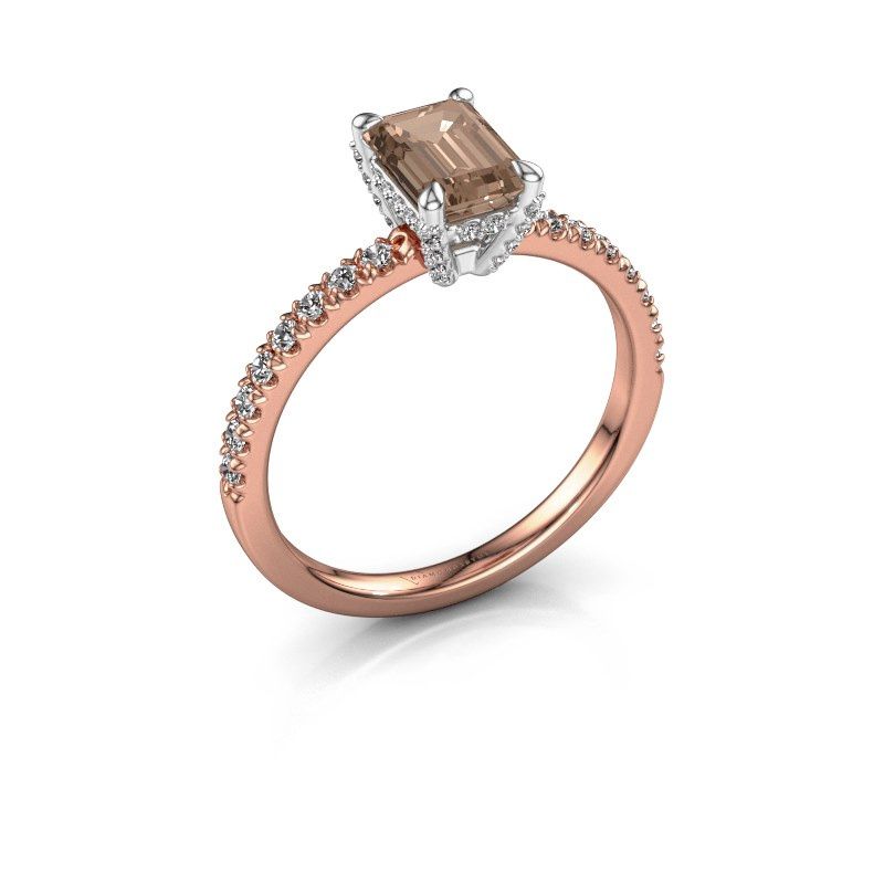 Image of Engagement ring saskia eme 1<br/>585 rose gold<br/>brown diamond 1.514 crt
