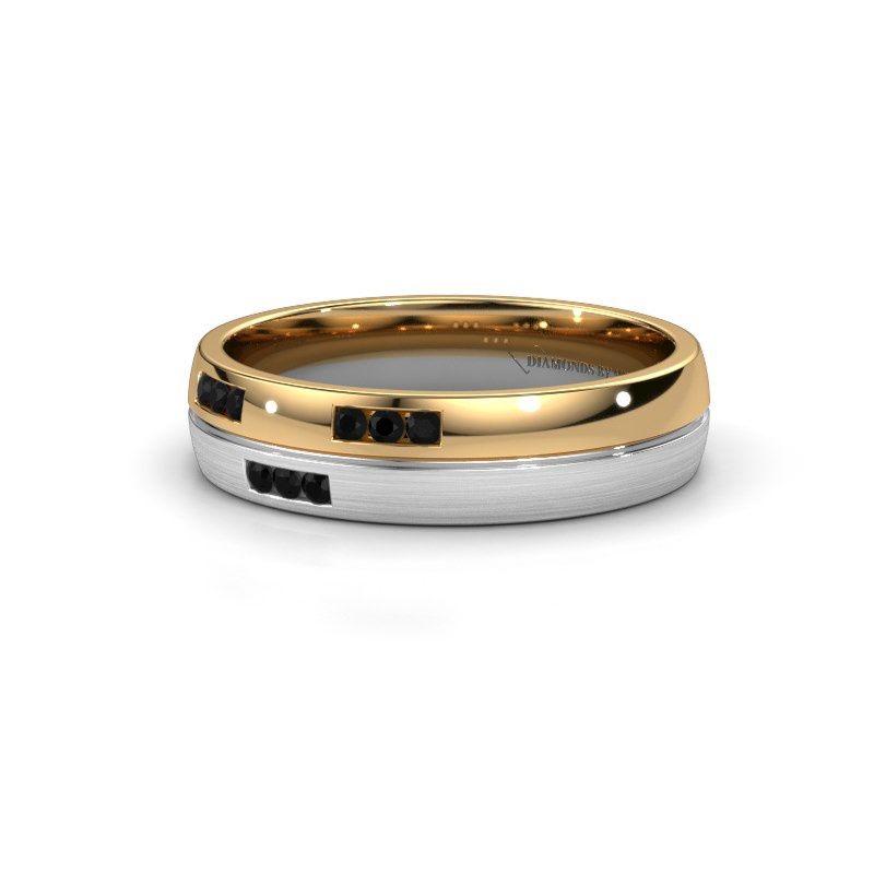 Afbeelding van Trouwring WH0206L25APM 585 goud zwarte diamant ±5x1.7 mm