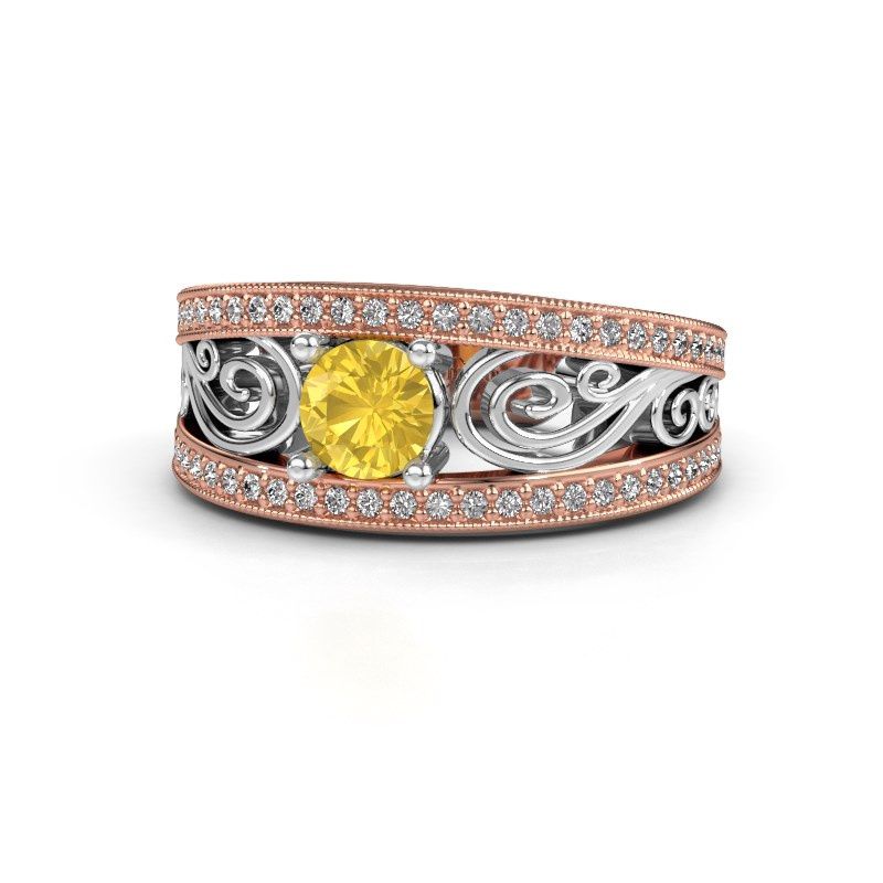 Image of Ring Julliana<br/>585 rose gold<br/>Yellow sapphire 5 mm
