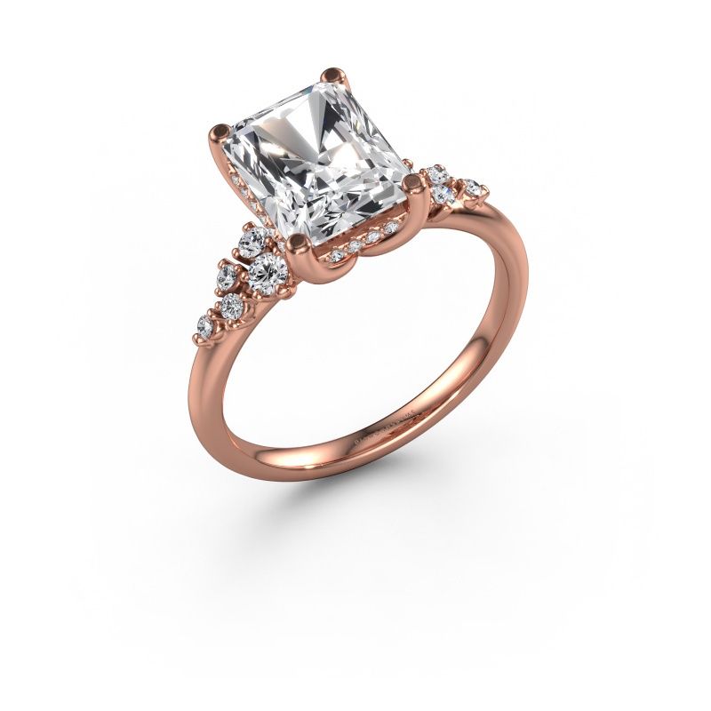 Verlovingsring Emma RAD 585 rosé goud lab-grown diamant 2.783 crt