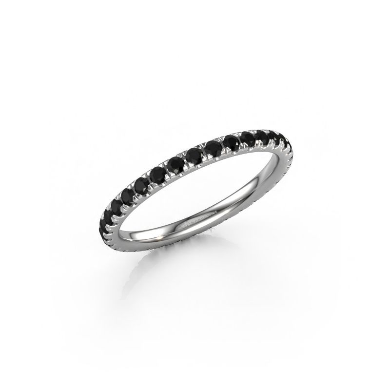 Stackable ring Jackie 1.7 585 white gold black diamond 0.792 crt