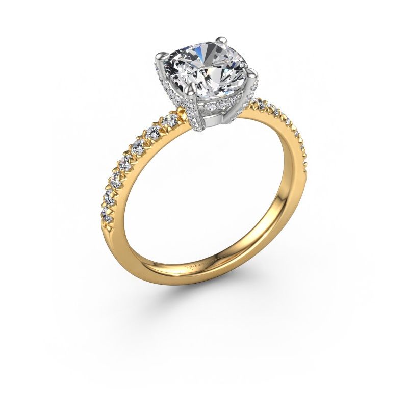 Engagement ring Saskia 1 CUS 585 gold lab grown diamond 2.42 crt