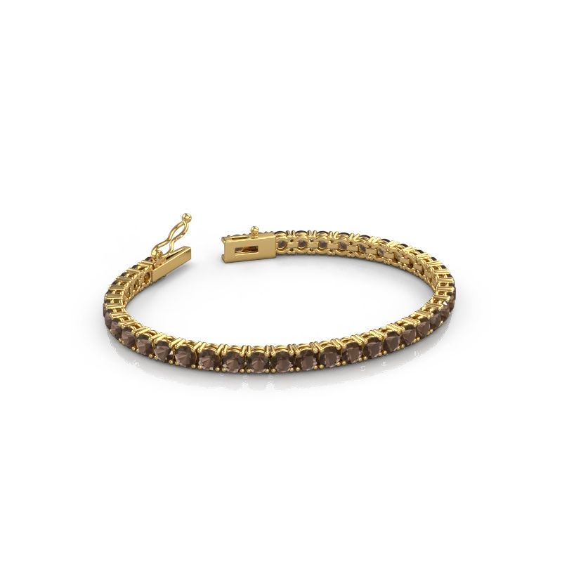 Tennis bracelet Shirley 4.0 585 smokey quartz gold 4 mm