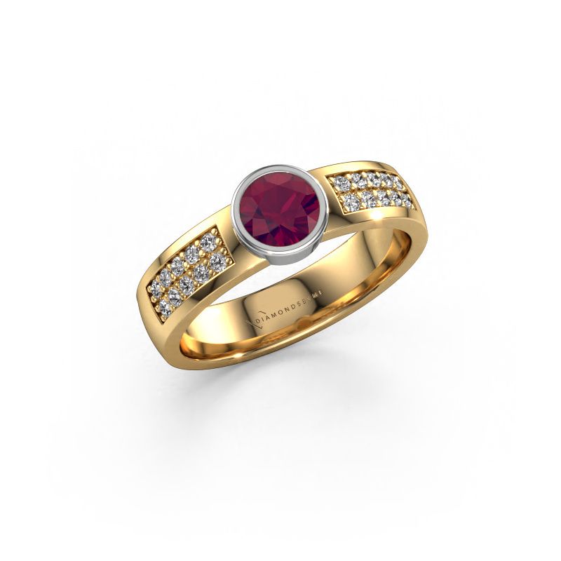 Verlobungsring Ise 3 585 Gold Rhodolit 4.7 mm