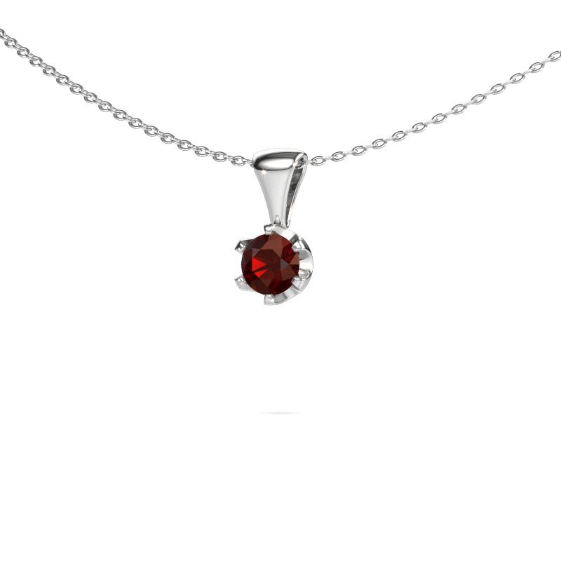 Collier Fran 585 or blanc grenat 5 mm