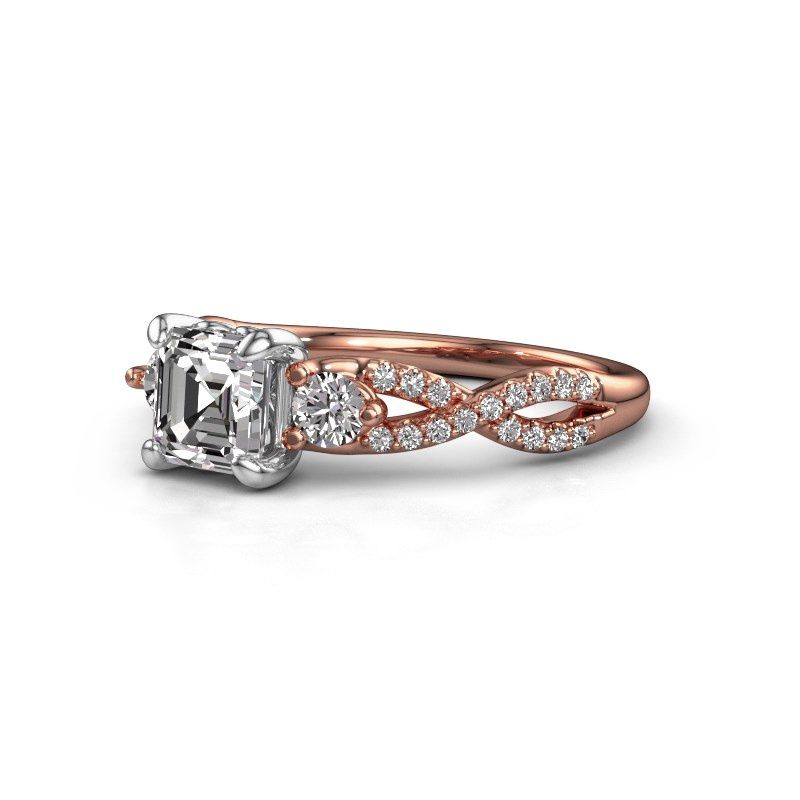 Afbeelding van Verlovingsring Marilou ASC 585 rosé goud diamant 1.360 crt