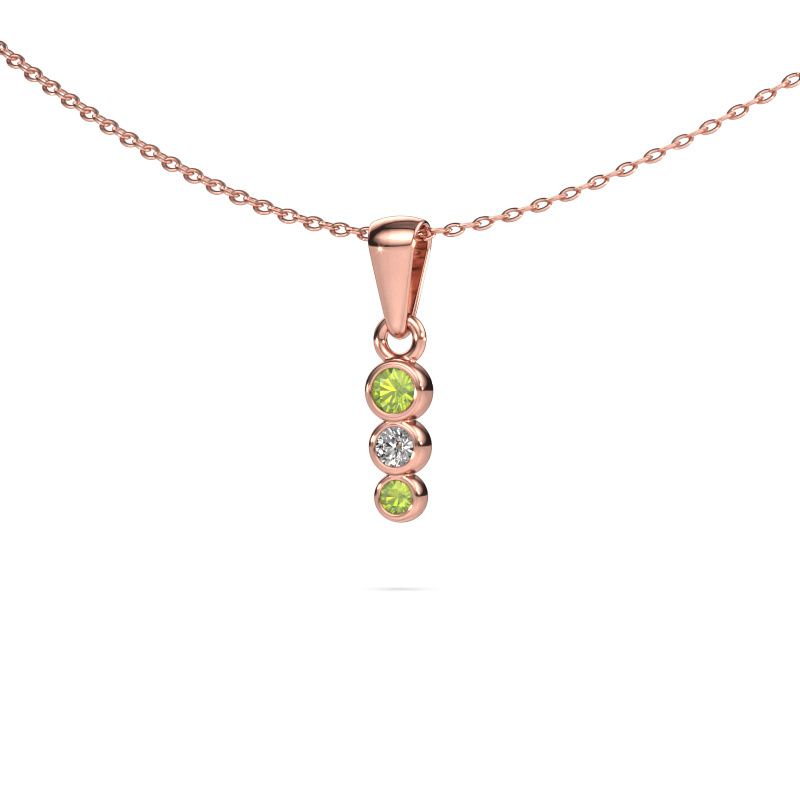 Anhänger Felica 585 Roségold Peridot 2.7 mm