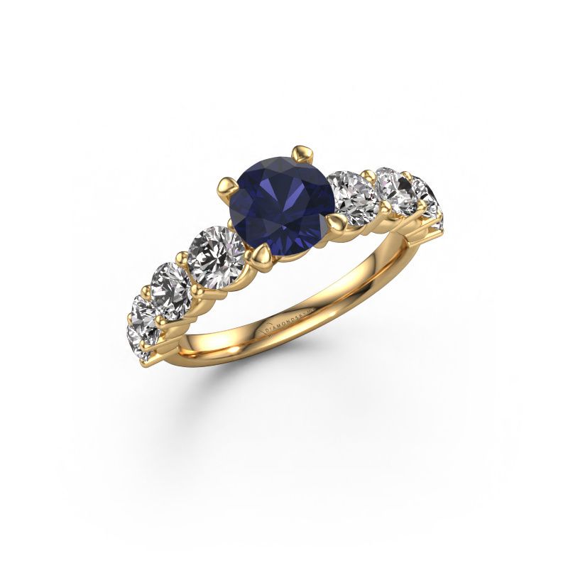 Engagement ring Deja 585 gold sapphire 6.5 mm