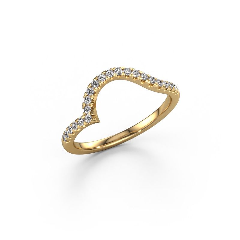 Stackable ring SR0633-3 585 gold lab grown diamond 0.22 crt