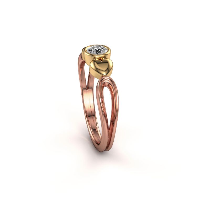 Afbeelding van Ring Lorrine<br/>585 rosé goud<br/>Diamant 0.25 crt