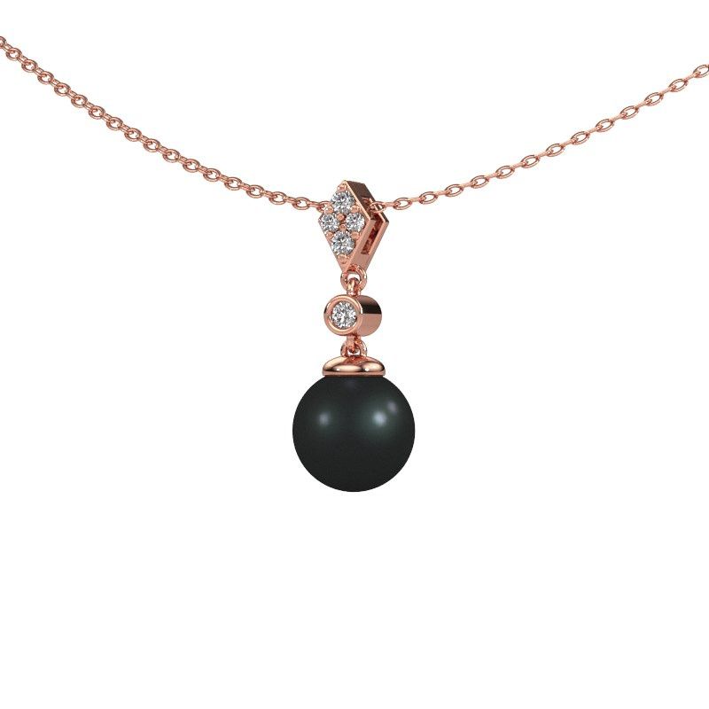 Pendant Marna 585 rose gold black pearl 5 mm