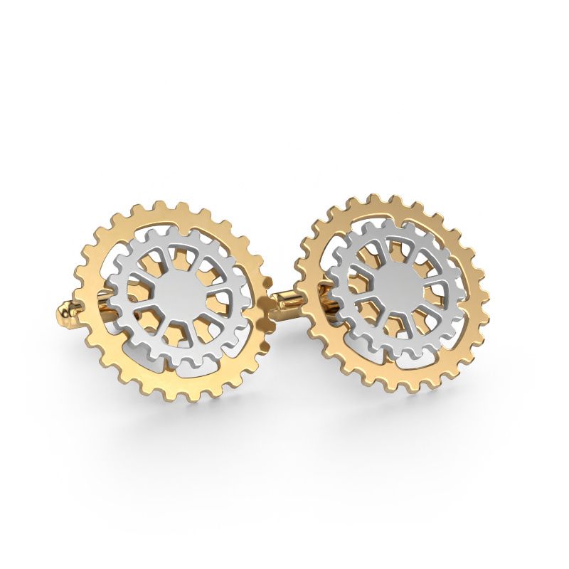 Boutons de manchettes Jimmy 585 or jaune