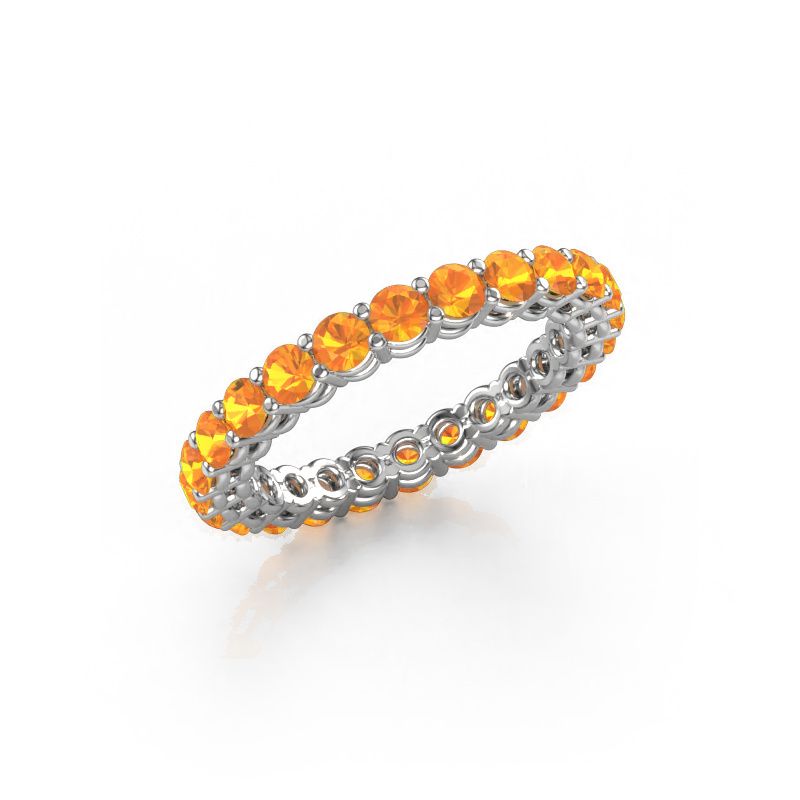 Bague superposable Michelle full 2.7 950 platine citrine 2.7 mm