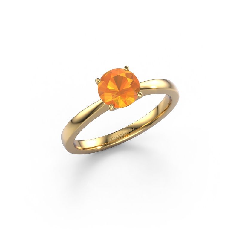 Engagement ring Kitty 585 gold citrin 6.2 mm
