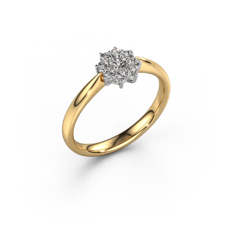 Bague de fiançailles Carolyn 1 585 or jaune diamant 0.10 crt