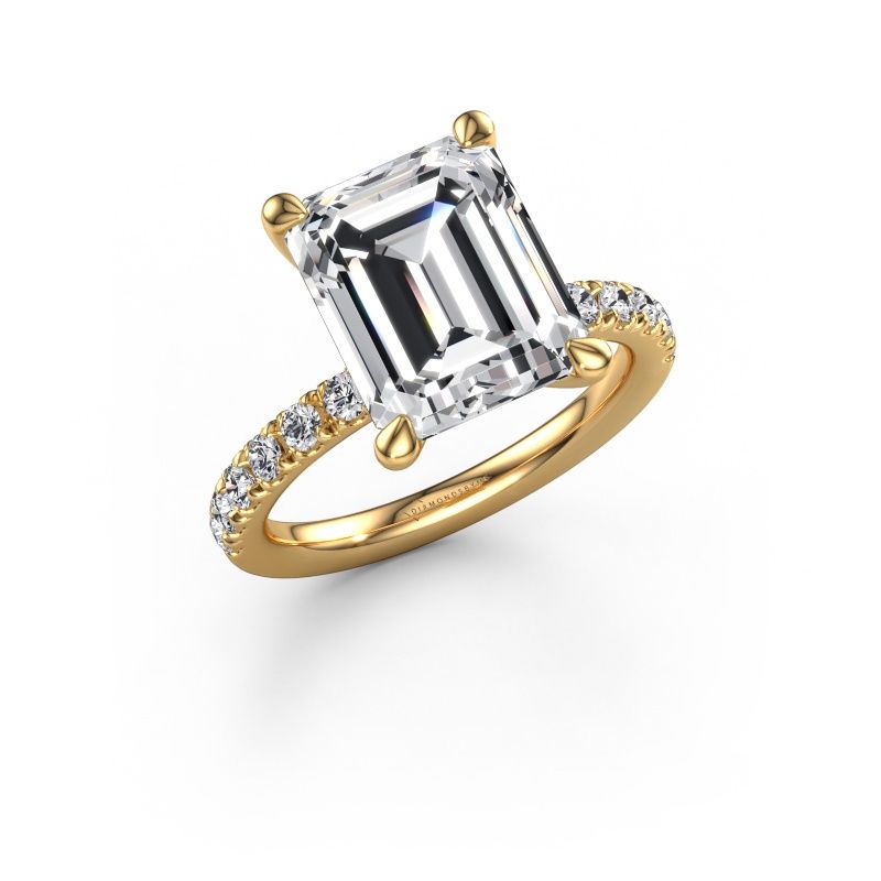 Engagement ring Crystal EME 4 585 gold lab grown diamond 5.66 crt