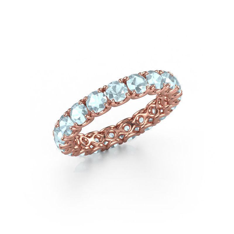 Aanschuifring Estee 3.4 585 rosé goud aquamarijn 3.4 mm