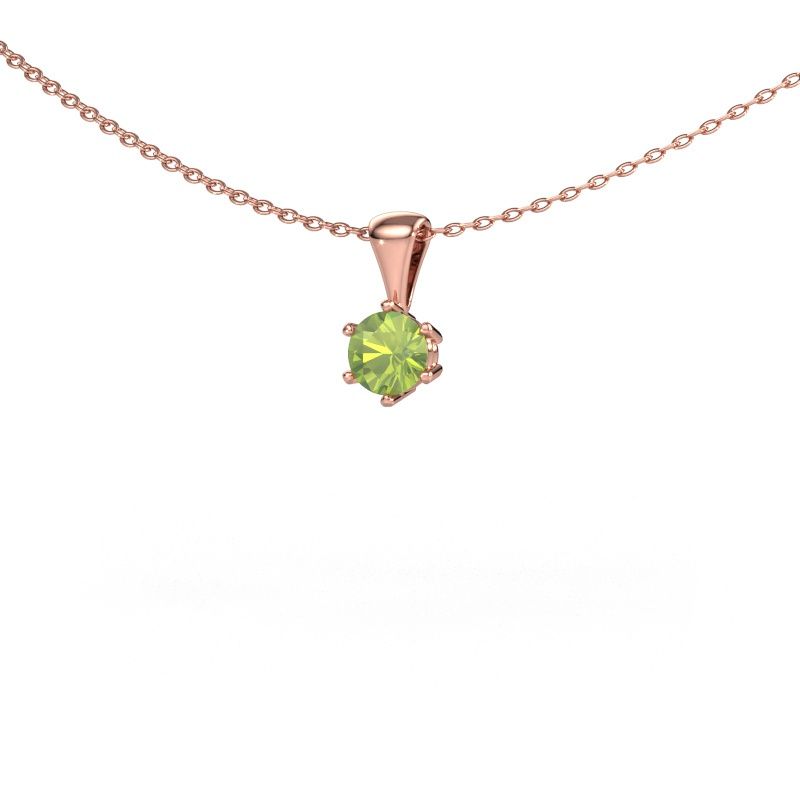 Ketting Fay 585 rosé goud peridoot 4.7 mm