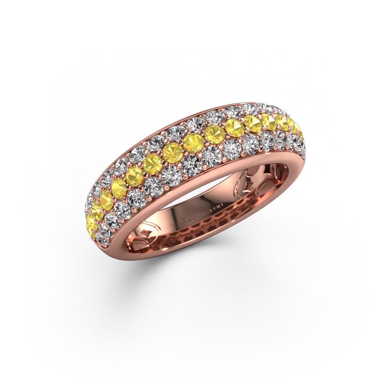 Ring Emely 8 585 rose gold yellow sapphire 1.9 mm