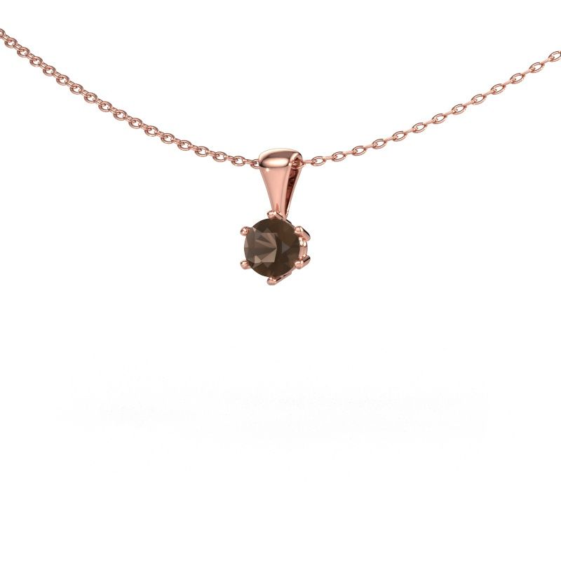 Ketting Fay 585 rosé goud rookkwarts 4.7 mm