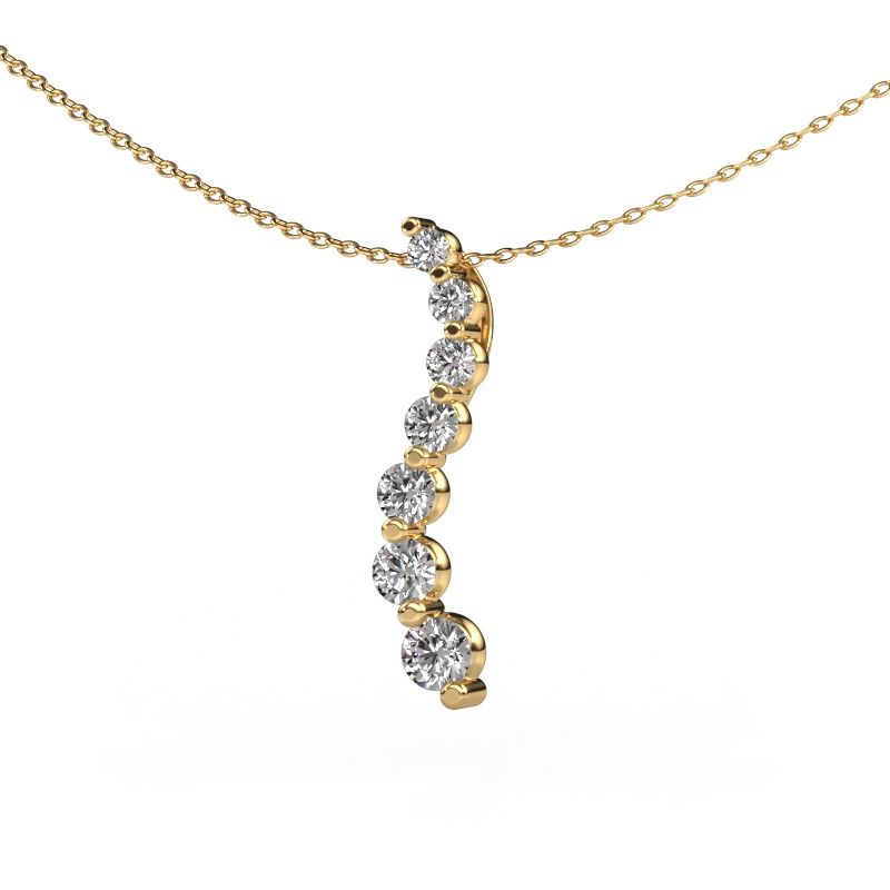 Pendant Celeste 2 585 gold lab grown diamond 0.735 crt