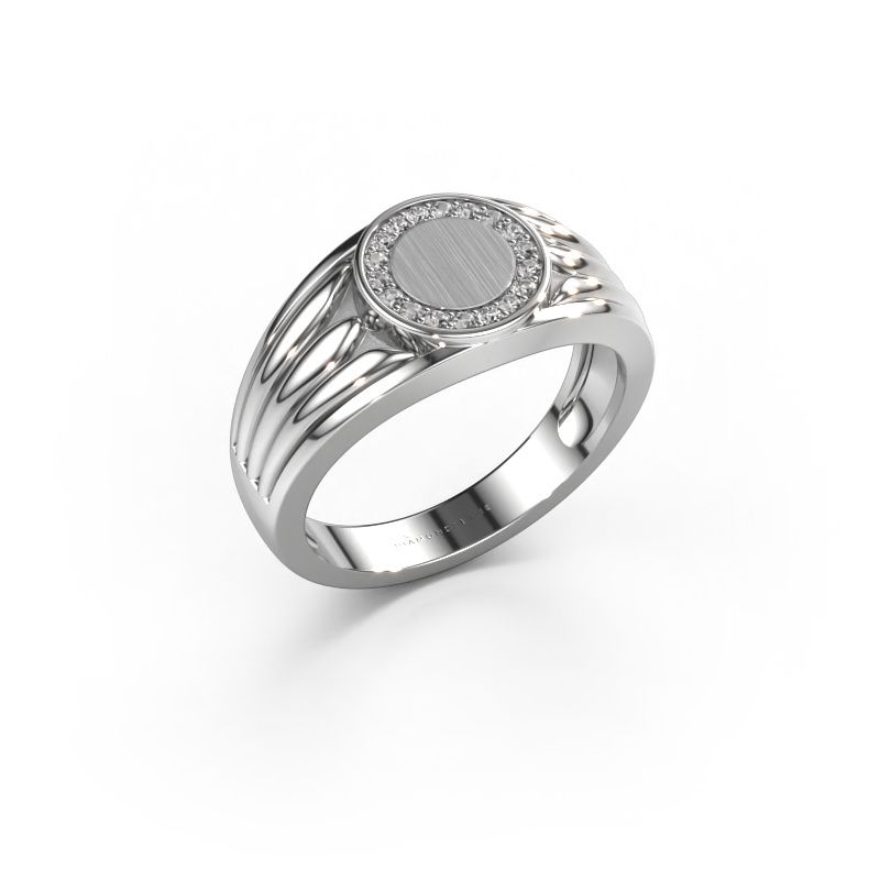 Pinky Ring Jacobus 950 Platin Zirkonia 1.2 mm