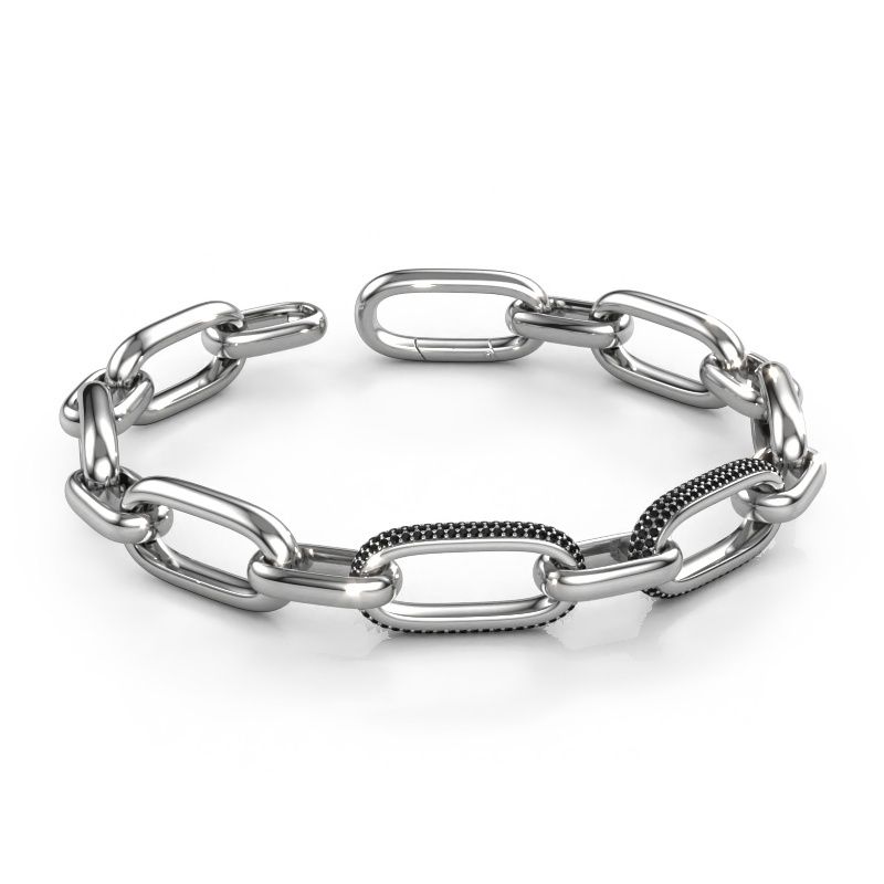 Link link bracelet Harmony 2 12.5 585 white gold black diamond