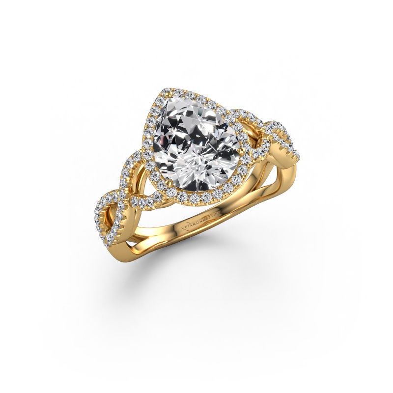 Engagement ring Dionne pear 585 gold diamond 1.90 crt